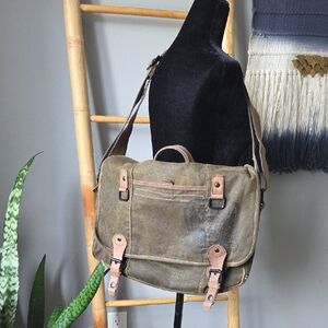 Fossil Oiled Canvas Messenger Bag